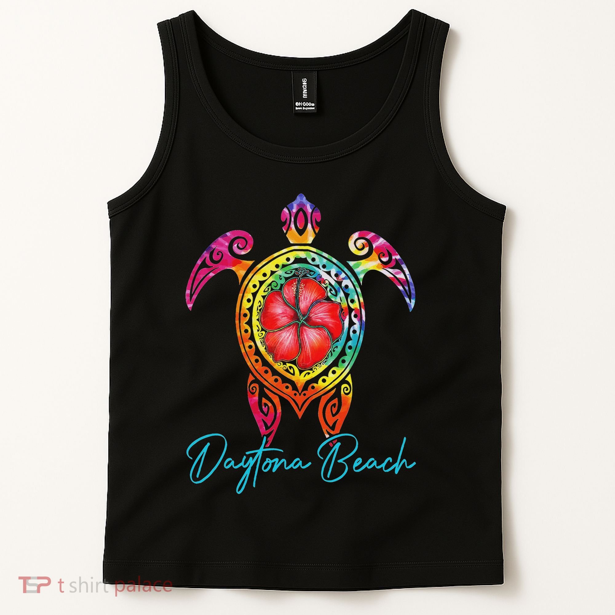 Daytona Beach Florida Tie Dye Sea Turtle Vacation 2025 Tank Top