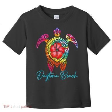 Daytona Beach Florida Tie Dye Sea Turtle Vacation 2025 Toddler T-Shirt