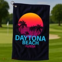 Daytona Beach Florida Golf Towel thumb 1