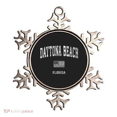 Daytona Beach Florida Fl Vintage American Flag Ornament