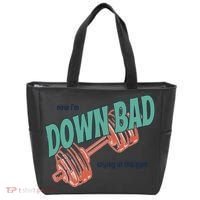 Down Bad Funny Crying At The Gym Tote Bag thumb 0
