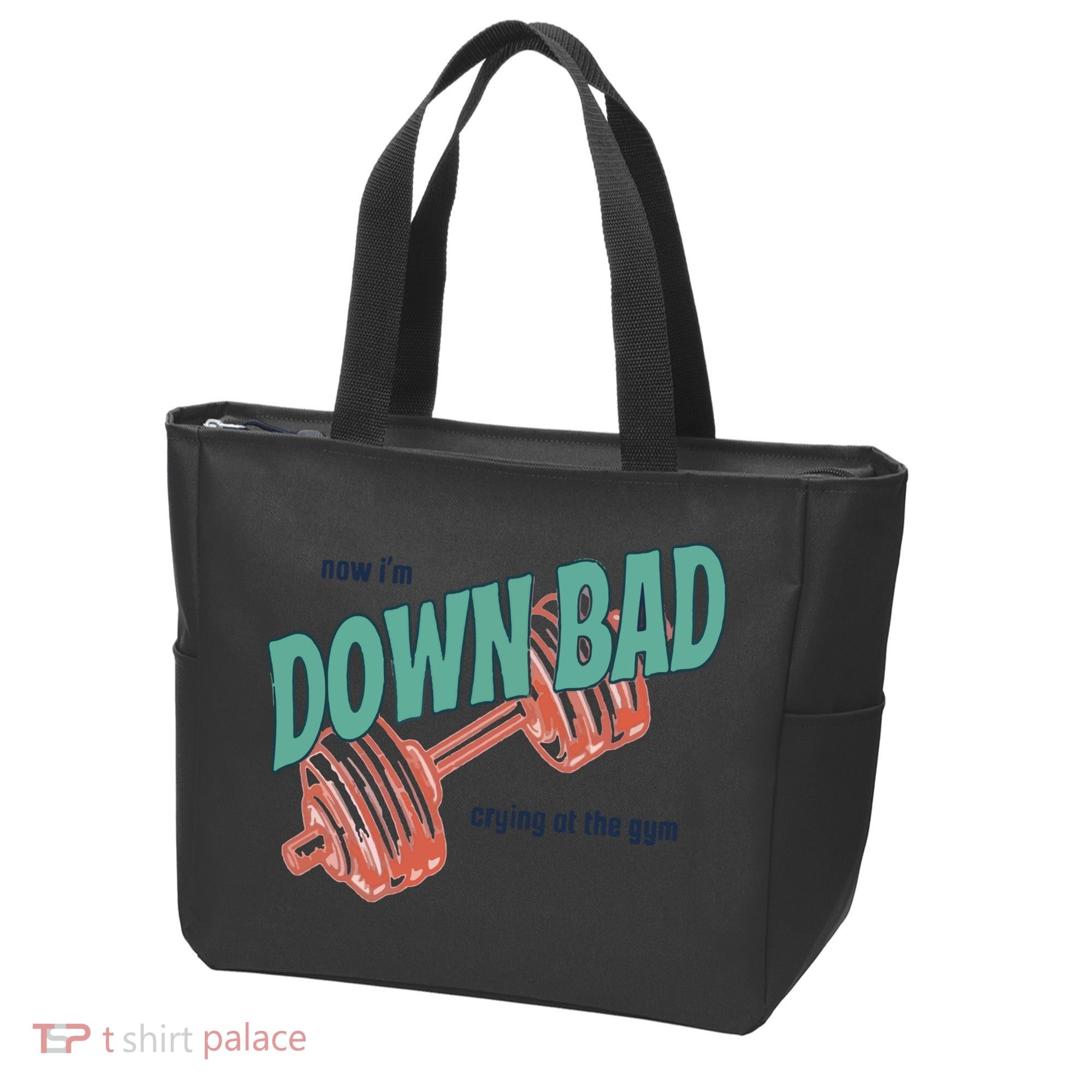 Down Bad Funny Crying At The Gym Tote Bag
