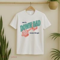 Down Bad Funny Crying At The Gym T-Shirt thumb 2
