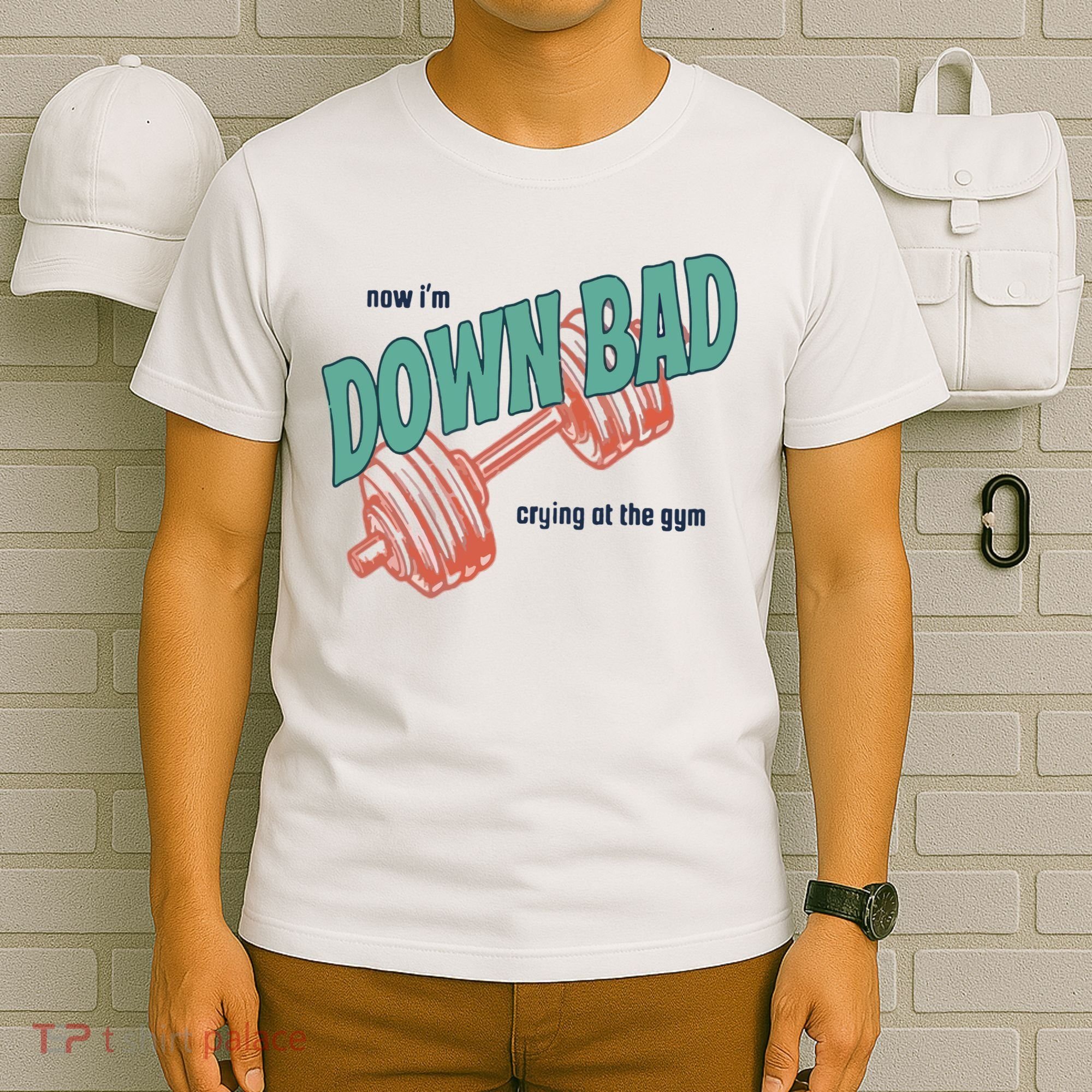 Down Bad Funny Crying At The Gym T-Shirt