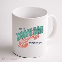 Down Bad Funny Crying At The Gym Coffee Mug thumb 1