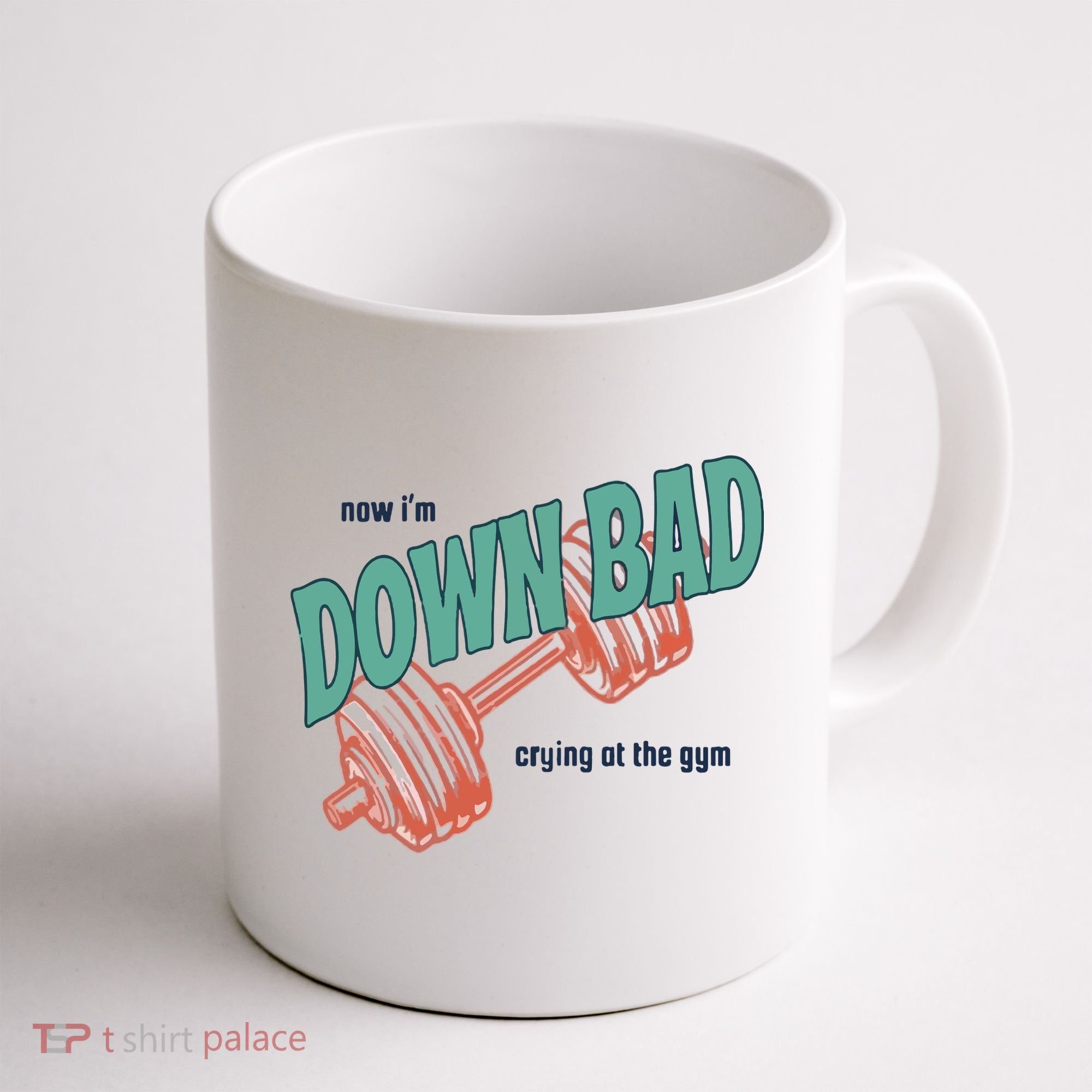 Down Bad Funny Crying At The Gym Coffee Mug