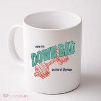Down Bad Funny Crying At The Gym Coffee Mug thumb 0