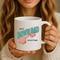 Down Bad Funny Crying At The Gym Coffee Mug thumb 3