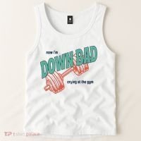 Down Bad Funny Crying At The Gym Tank Top thumb 2