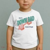 Down Bad Funny Crying At The Gym Toddler T-Shirt thumb 2