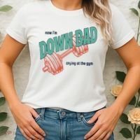 Down Bad Funny Crying At The Gym Women's T-Shirt thumb 2