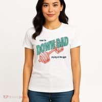 Down Bad Funny Crying At The Gym Women's T-Shirt thumb 4