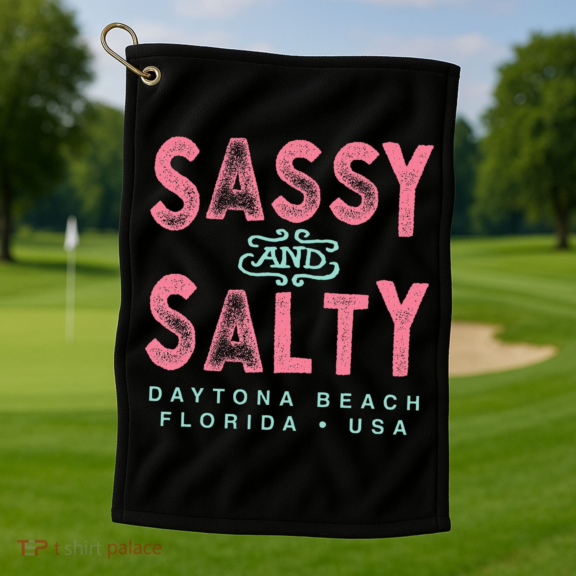 Daytona Beach Florida Souvenir Golf Towel