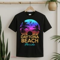 Daytona Beach Florida Vintage Sunset Summer Vibe Graphic T-Shirt thumb 2
