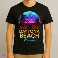 Daytona Beach Florida Vintage Sunset Summer Vibe Graphic T-Shirt thumb 3