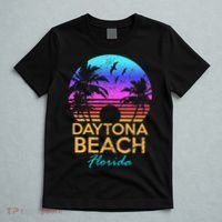 Daytona Beach Florida Vintage Sunset Summer Vibe Graphic T-Shirt thumb 5