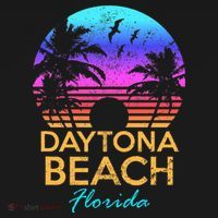 Daytona Beach Florida Vintage Sunset Summer Vibe Graphic T-Shirt thumb 7