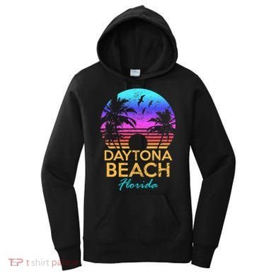 Daytona Beach Florida Vintage Sunset Summer Vibe Graphic Women's Hoodie