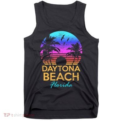 Daytona Beach Florida Vintage Sunset Summer Vibe Graphic Tank Top