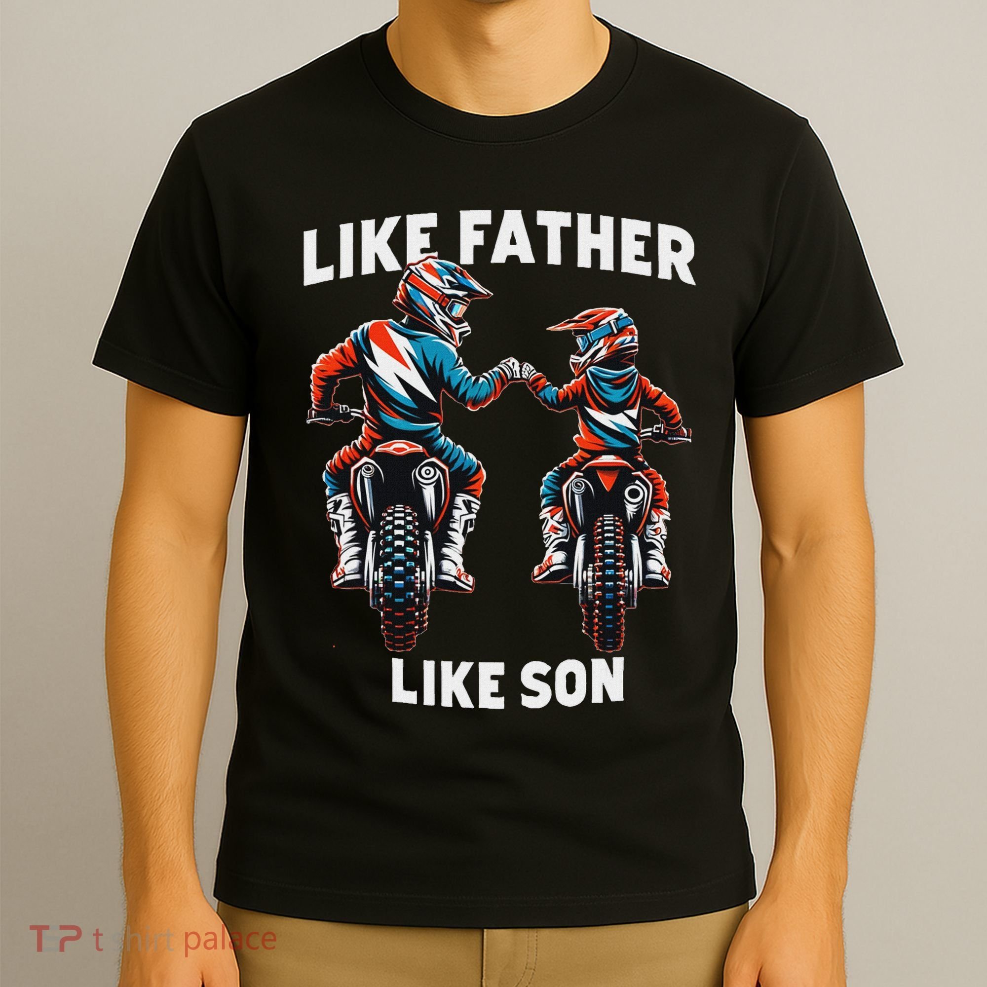Dirt Bike Family Father Son Motocross Off Road Mx Dad T-Shirt