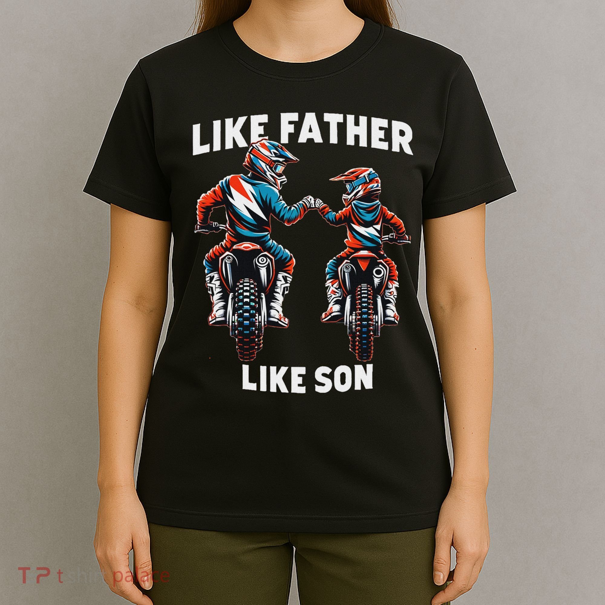 Dirt Bike Family Father Son Motocross Off Road Mx Dad T-Shirt