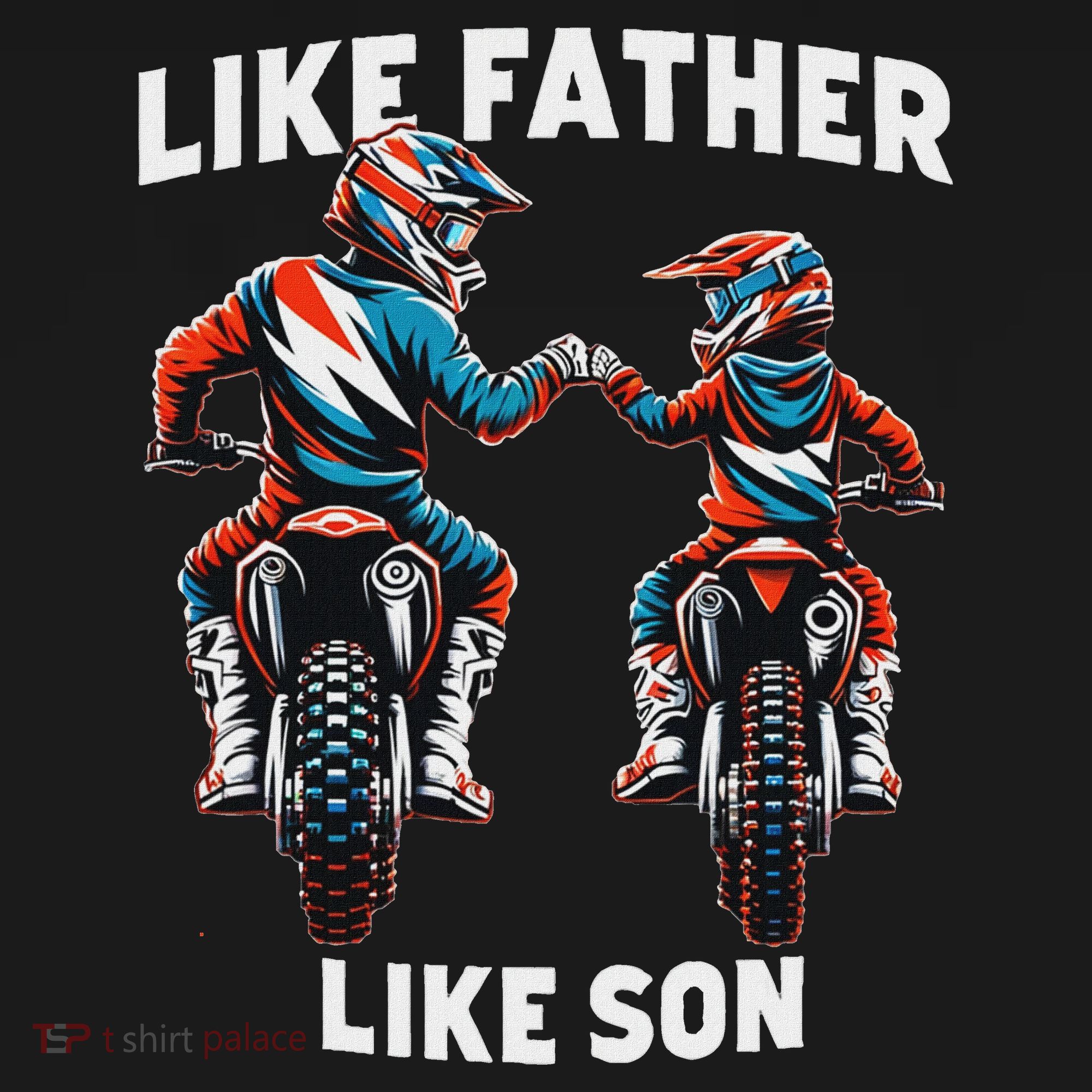 Dirt Bike Family Father Son Motocross Off Road Mx Dad T-Shirt