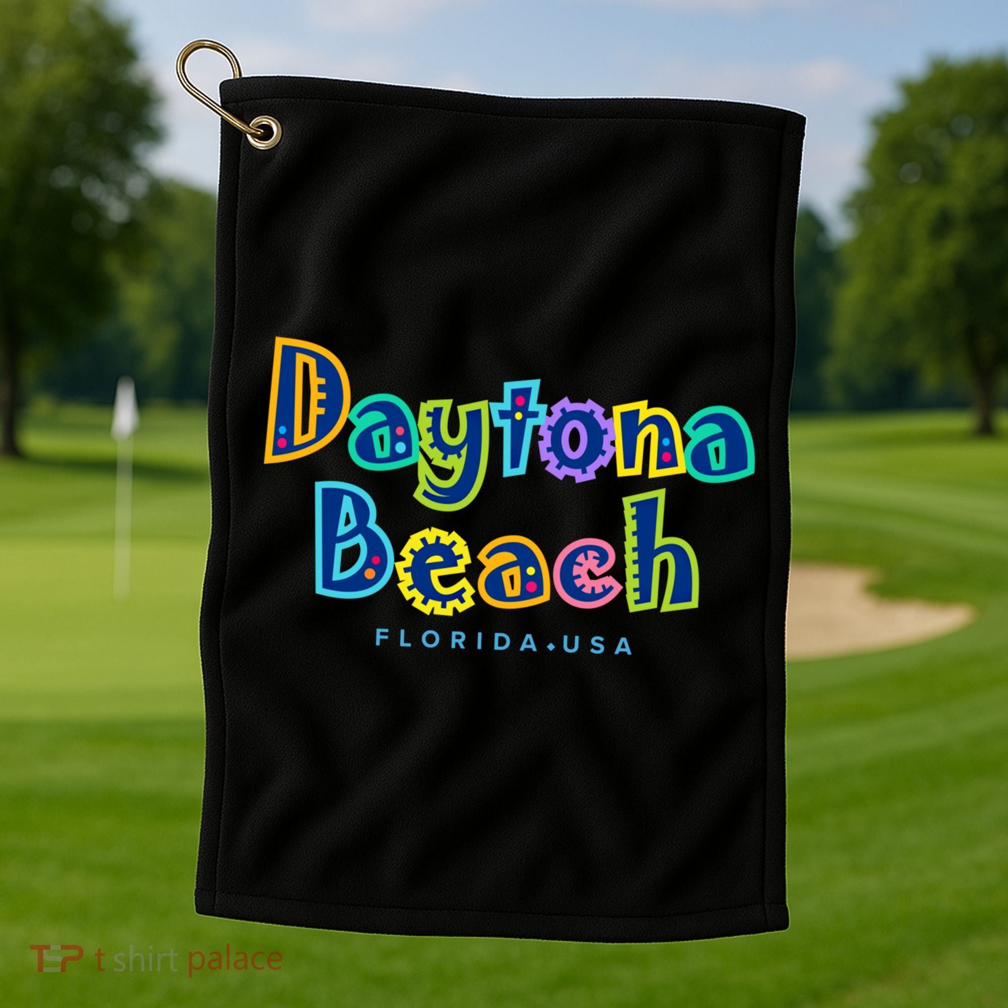 Daytona Beach Florida Souvenir Meaningful Gift Golf Towel