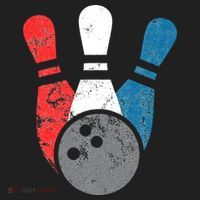 Distressed Bowling For Men Bowling Pins And Ball Beanie thumb 2