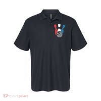 Distressed Bowling For Men Bowling Pins And Ball Polo thumb 0