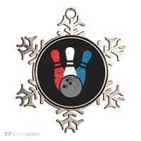 Distressed Bowling For Men Bowling Pins And Ball Ornament thumb 0