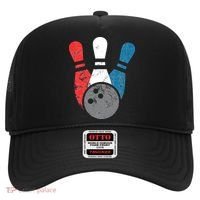 Distressed Bowling For Men Bowling Pins And Ball Hat thumb 0