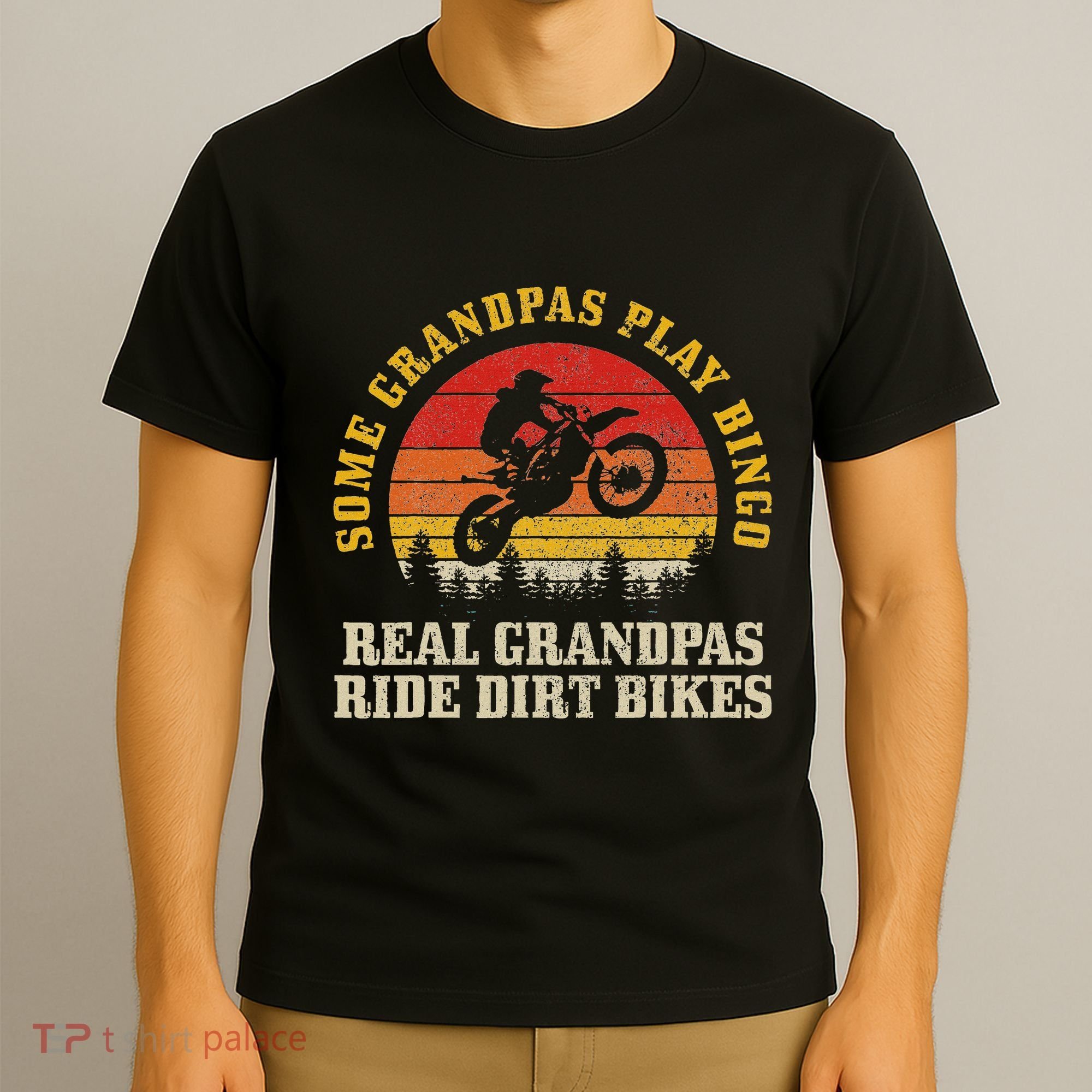 Dirt Bike Grandpa Vintage Motocross Mx Motorcycle Biker Gift T-Shirt