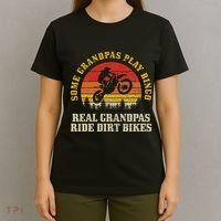 Dirt Bike Grandpa Vintage Motocross Mx Motorcycle Biker Gift T-Shirt thumb 4