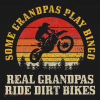 Dirt Bike Grandpa Vintage Motocross Mx Motorcycle Biker Gift T-Shirt thumb 7