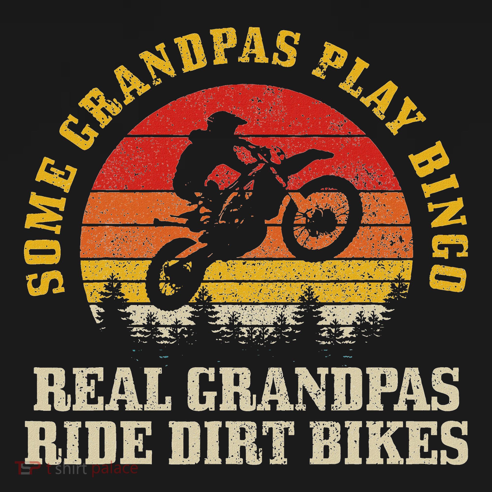 Dirt Bike Grandpa Vintage Motocross Mx Motorcycle Biker Gift T-Shirt