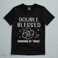 Double Blessed Grandma Of Twins Nana Grandmother Funny T-Shirt thumb 5