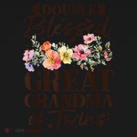 Double Blessed Great Grandma Of Twins Funny Twin Backpack thumb 2
