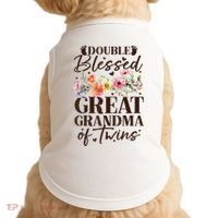 Double Blessed Great Grandma Of Twins Funny Twin Doggie Tank thumb 0