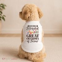 Double Blessed Great Grandma Of Twins Funny Twin Doggie Tank thumb 2