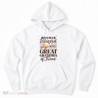 Double Blessed Great Grandma Of Twins Funny Twin Hoodie thumb 0