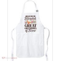 Double Blessed Great Grandma Of Twins Funny Twin Apron thumb 0