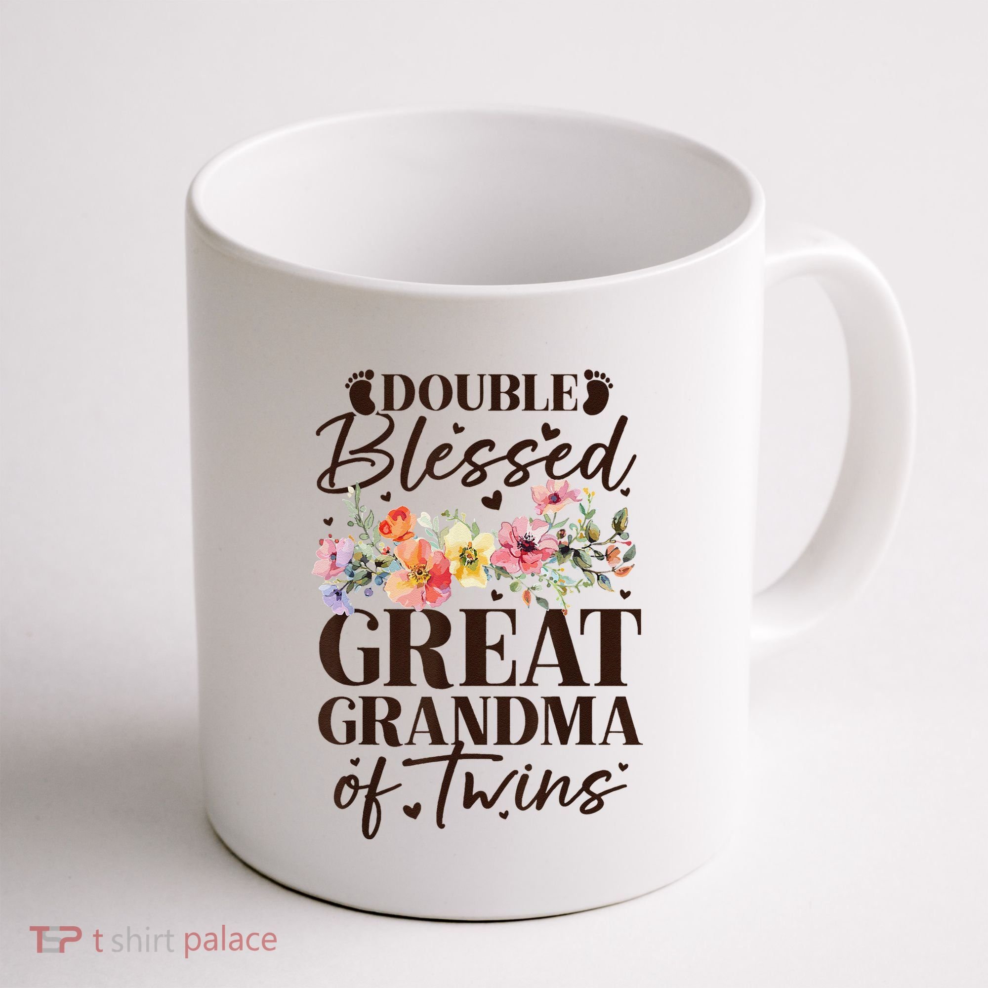 Double Blessed Great Grandma Of Twins Funny Twin Coffee Mug