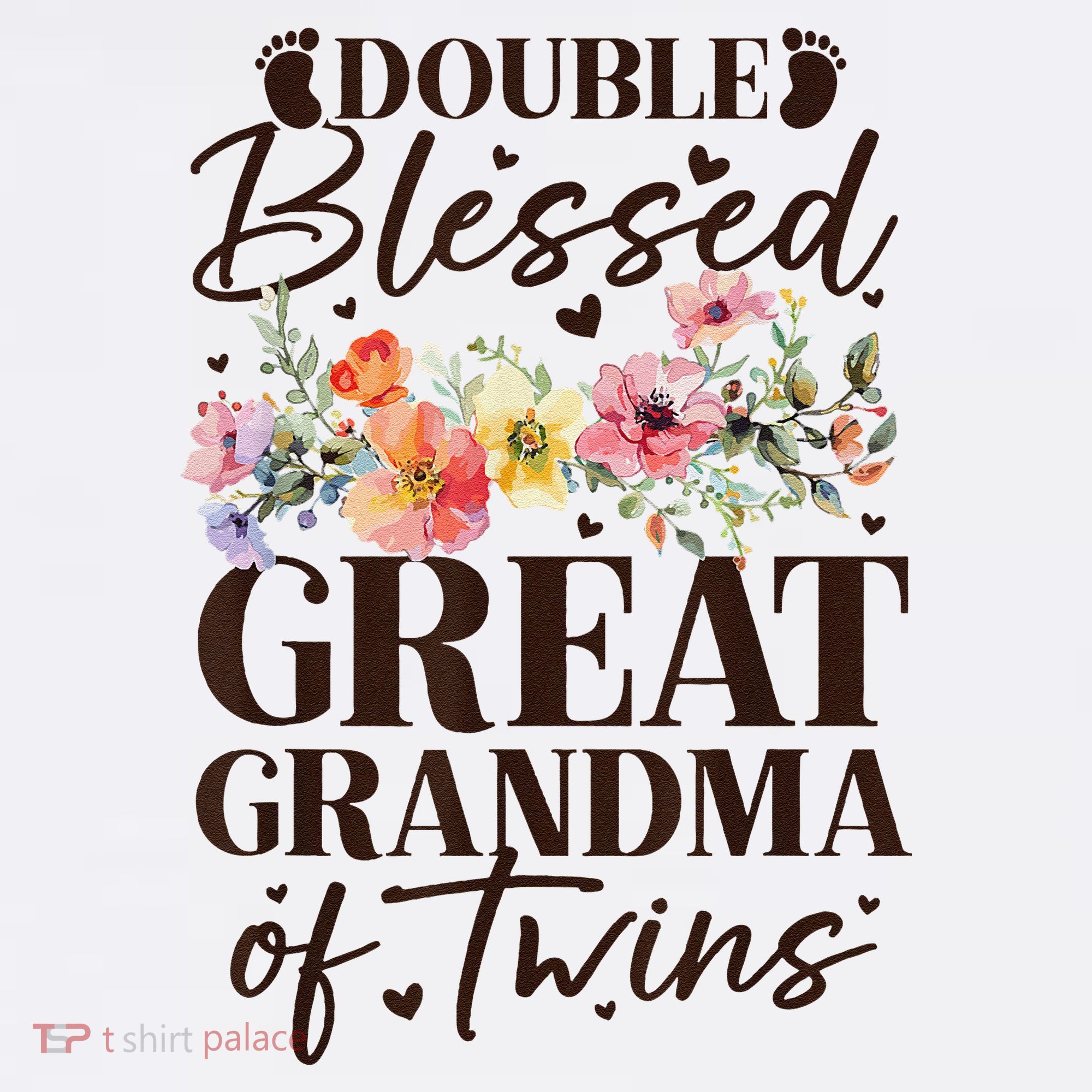 Double Blessed Great Grandma Of Twins Funny Twin Women's Hoodie