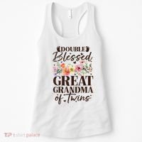 Double Blessed Great Grandma Of Twins Funny Twin Women's Tank Top thumb 0