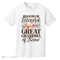 Double Blessed Great Grandma Of Twins Funny Twin Kids T-Shirt thumb 0