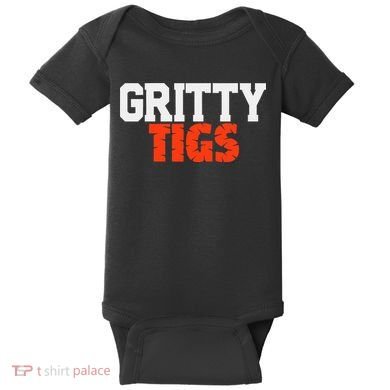 Detroit Baseball Gritty Tigs Baby Bodysuit
