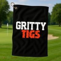 Detroit Baseball Gritty Tigs Golf Towel thumb 1