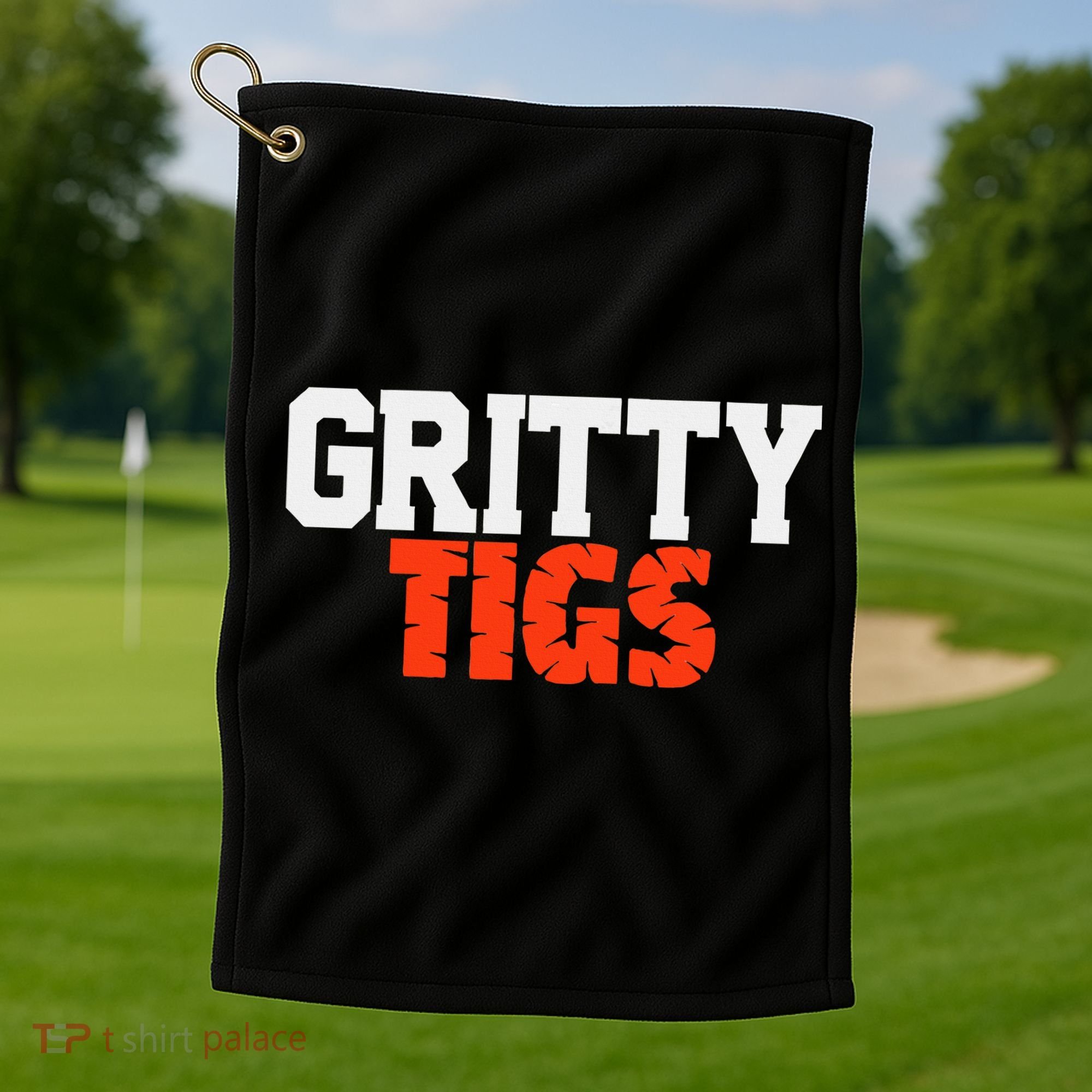 Detroit Baseball Gritty Tigs Golf Towel