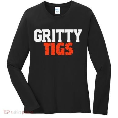 Detroit Baseball Gritty Tigs Women's Long Sleeve Shirt