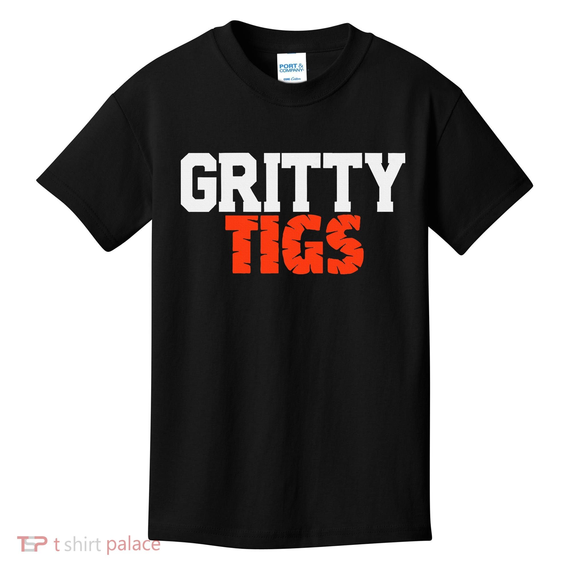 Detroit Baseball Gritty Tigs Kids T-Shirt